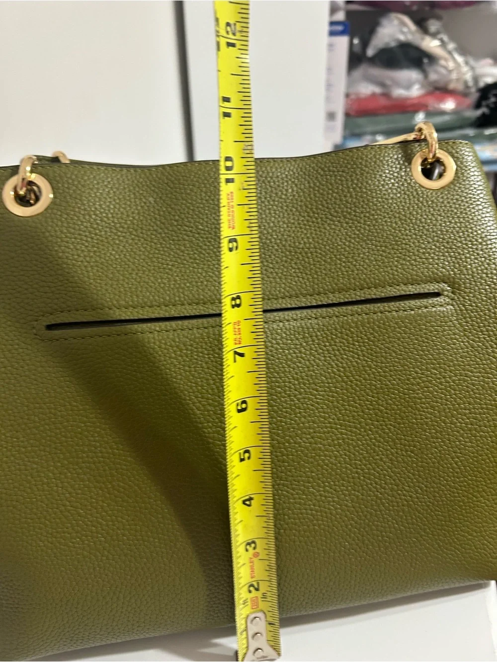 Michael Kors Olive Green Pebbled Leather Hobo Shoulder Bag